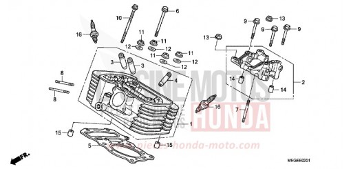 REAR CYLINDER HEAD VT750C8 de 2008